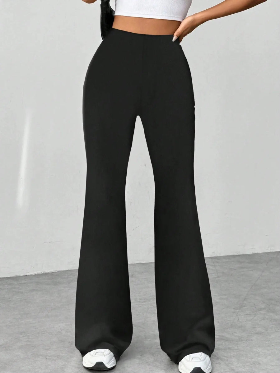 High Waisted Flare Pants - CELIVINE