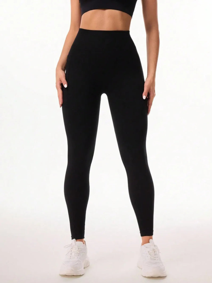 Pocketed High Waist Active Leggings - CELIVINE