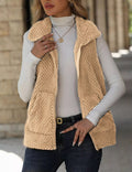Zip - Up Vest Coat - CELIVINE