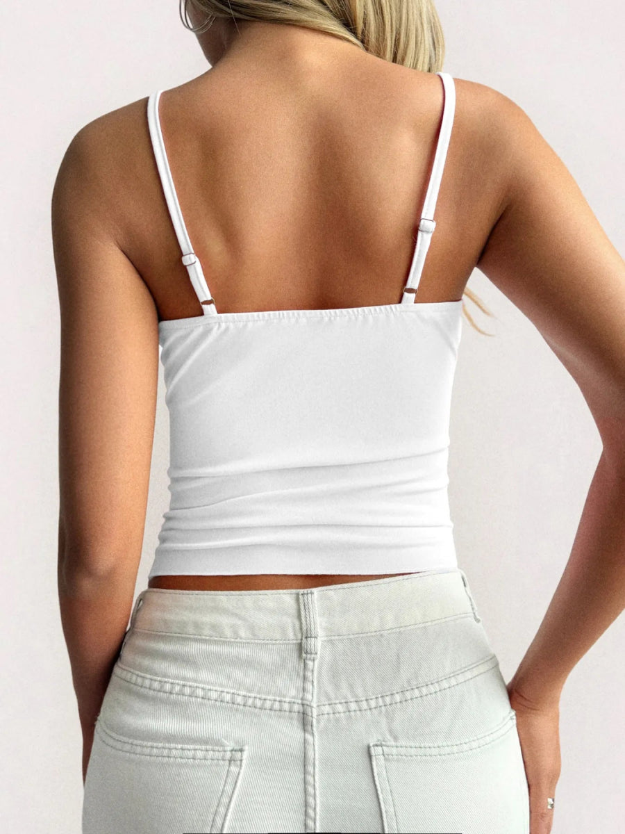 Lace Detail V - Neck Cami - CELIVINE