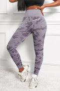 Camo Print Seamless High Waist Yoga Leggings - CELIVINE