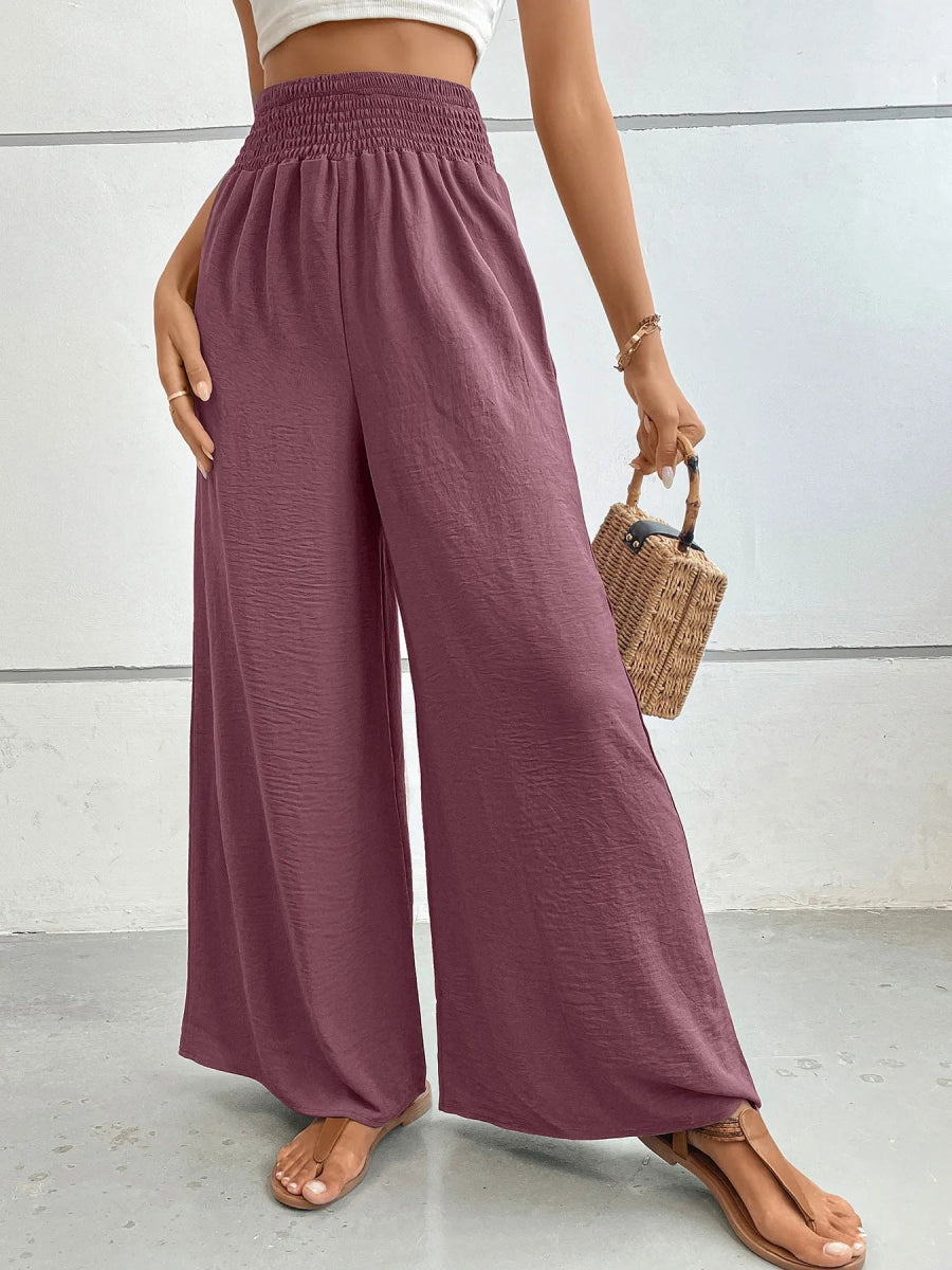 High - Waisted Wide Leg Pants - CELIVINE