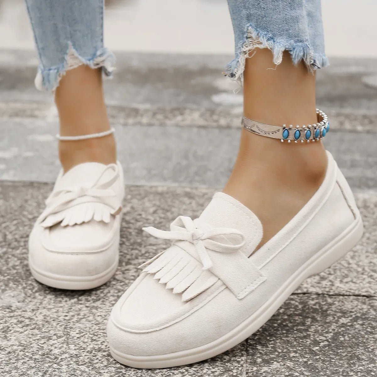 Round Toe Flats Loafers - CELIVINE