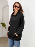 Raglan Sleeve Front Pocket Hoodie - CELIVINE