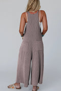 Corded Adjustable Straps Wide Leg Loose Overalls - CELIVINE