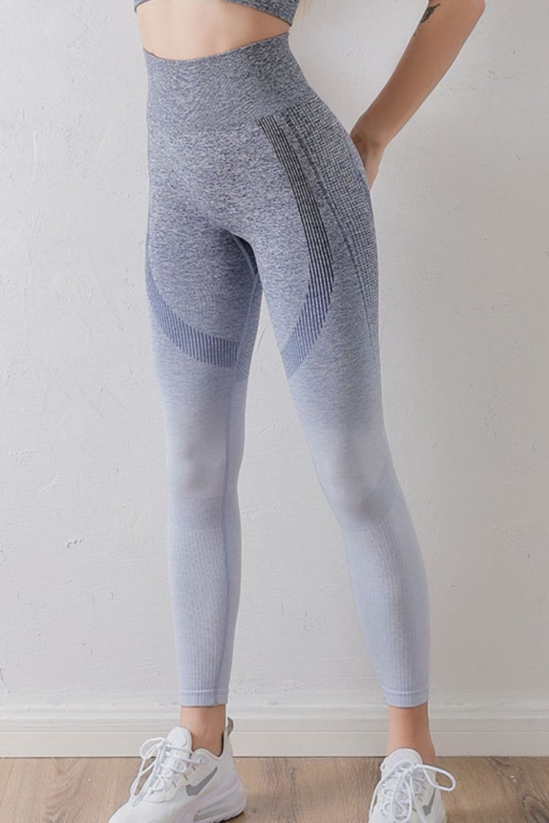 Gradient High Waist Sports Leggings - CELIVINE
