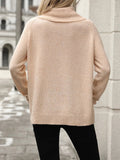 Turtleneck Long Sleeve Sweater - CELIVINE