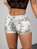 Leopard Print Denim Shorts - CELIVINE