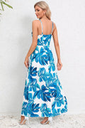 Printed Surplice Maxi Cami Dress - CELIVINE