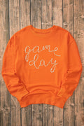 GAME DAY Round Neck Long Sleeve Sweatshirt - CELIVINE