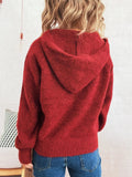 Quarter Zip Ribbed Hem Sweater - CELIVINE