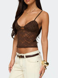 Adjustable Strap Lace Cami - CELIVINE