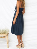 Cutout Smocked Sweetheart Neck Cami Dress - CELIVINE