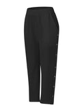 Full Size Side Decor Button Casual Wide Leg Pants Plus Size - CELIVINE