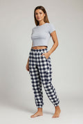 Perfee Plaid Elastic High Waist Cargo Pants - CELIVINE