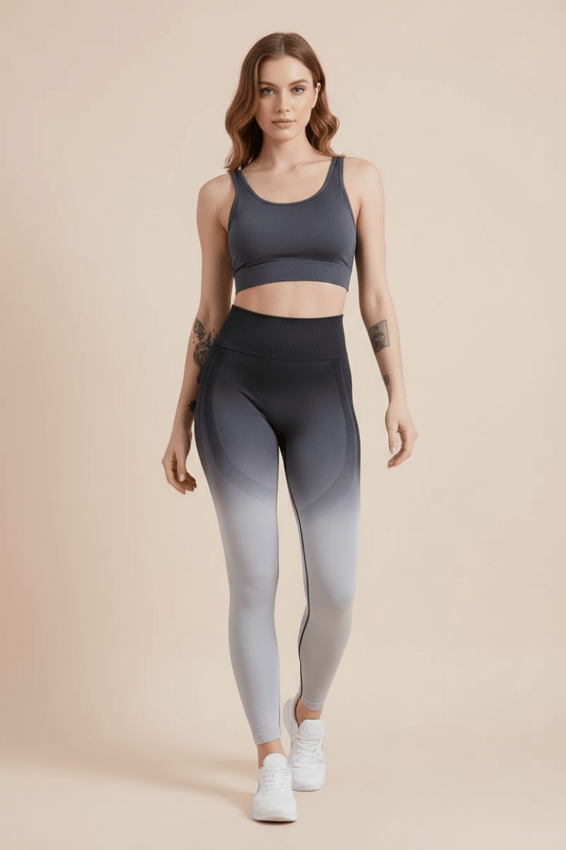 Gradient High Waist Sports Leggings - CELIVINE