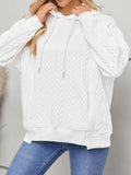 Drawstring Long Sleeve Hoodie with Pockets - CELIVINE