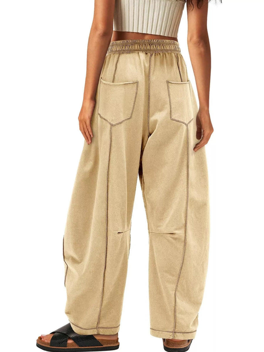 Drawstring Wide Leg Pants - CELIVINE