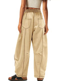 Drawstring Wide Leg Pants - CELIVINE