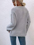 Quarter - Button Slit Sweater - CELIVINE