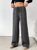Striped Wide Leg Drawstring Pants - CELIVINE