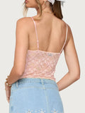 Adjustable Strap Lace Cami - CELIVINE