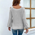 Crisscross Cold - Shoulder Sweater - CELIVINE