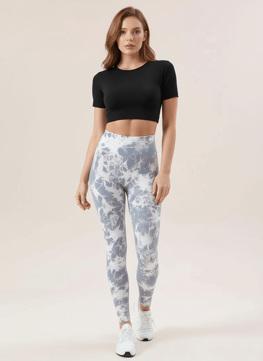 Tie - Dye High Waist Active Leggings - CELIVINE