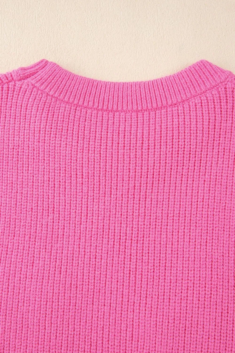 Western Horse Embroidered Round Neck Sweater - CELIVINE