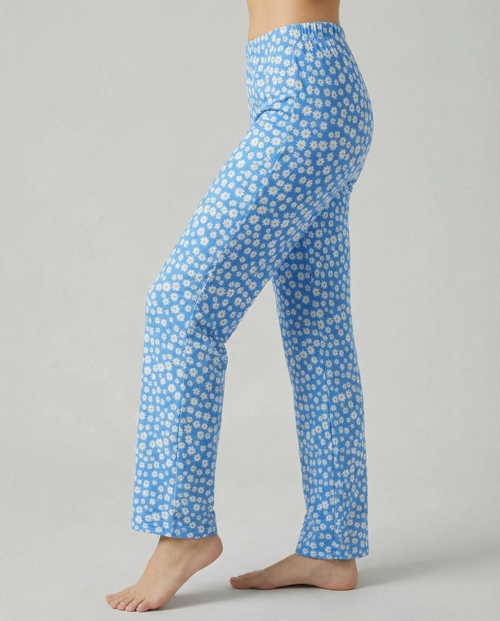 Bloomline Floral Flare Pants - CELIVINE