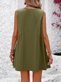 V - Neck Sleeveless Mini Dress - CELIVINE