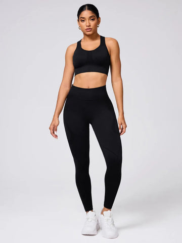 Round Neck Wide Strap Tank and Leggings Active Set - CELIVINE