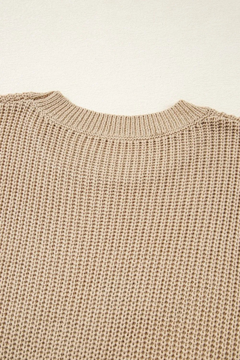 Western Cowboy Embroidery Round Neck Sleeveless Sweater - CELIVINE