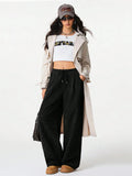 Wide Leg Drawstring Pants - CELIVINE