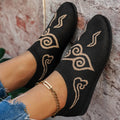Knit Clound Pattern Flat Loafers - CELIVINE