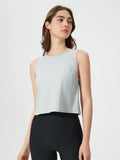 Round Neck Cropped Active Tank - CELIVINE