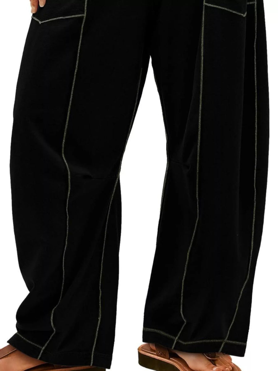 Drawstring Wide Leg Pants - CELIVINE