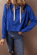 Drawstring Long Sleeve Hoodie - CELIVINE