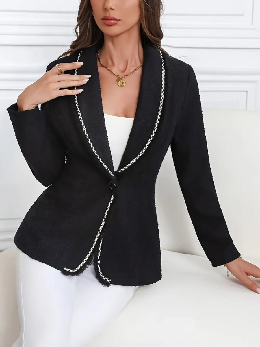 Single - Breasted Lapel Collar Blazer - CELIVINE