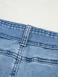 High Waisted Wide Leg Belted Jeans - CELIVINE