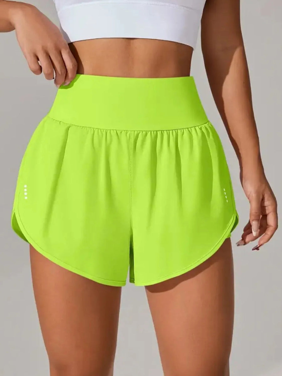 Pocketed High Waist Active Shorts - CELIVINE