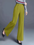 High - Waisted Wide Leg Pants - CELIVINE
