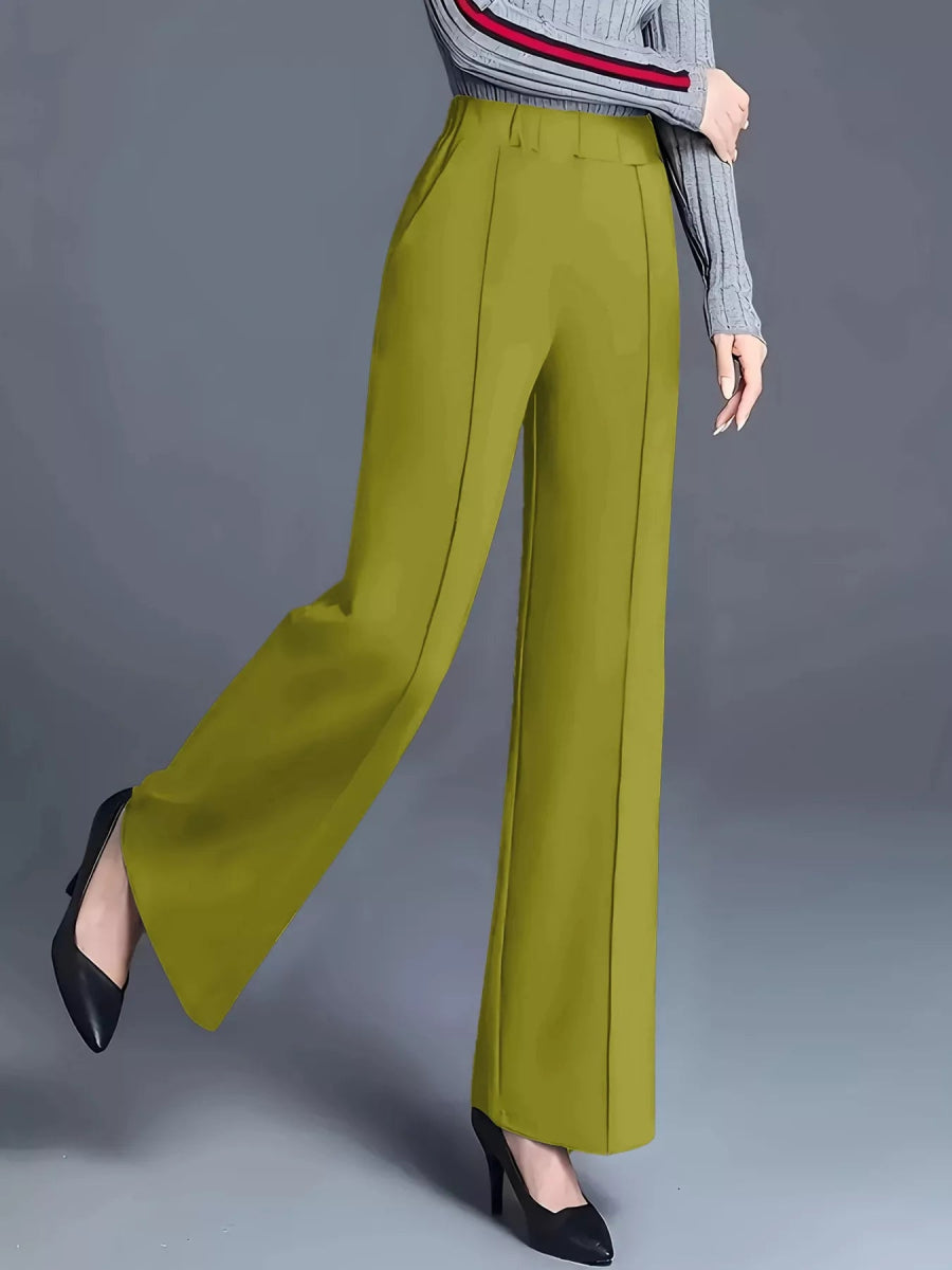 High - Waisted Wide Leg Pants - CELIVINE