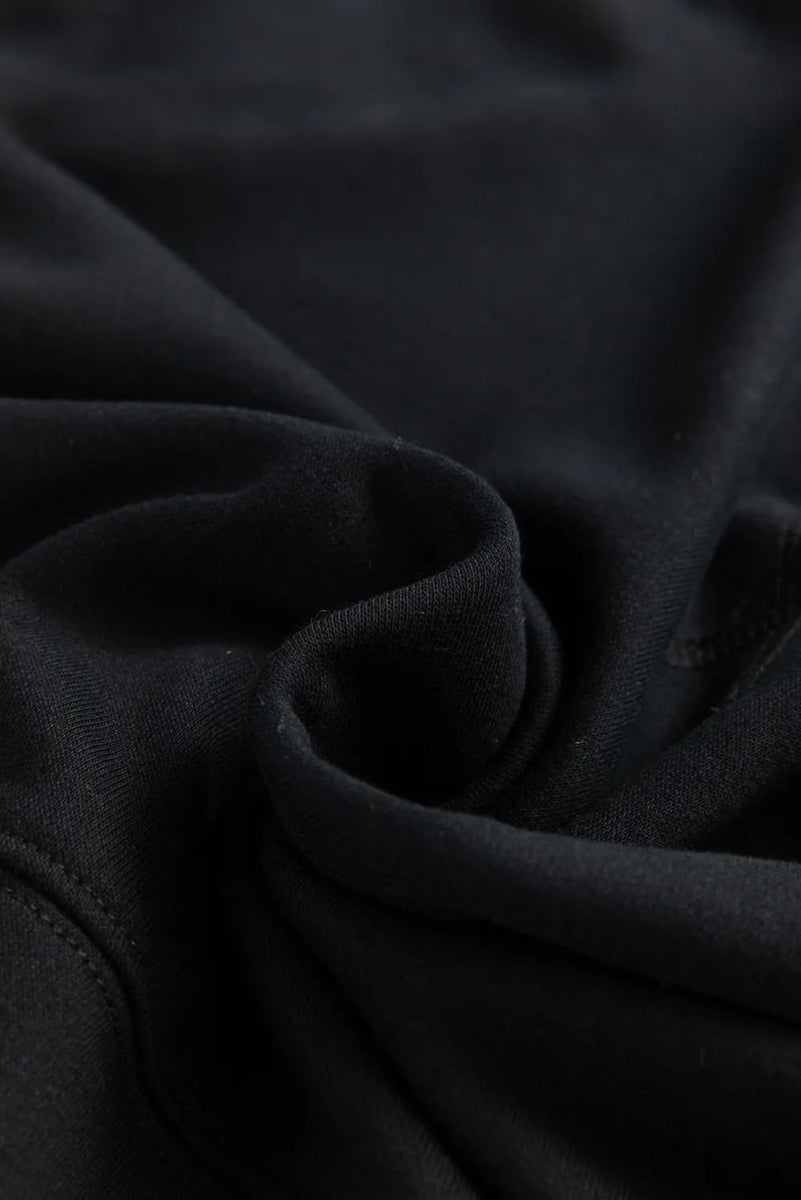 Solid Color Round Neck Long Sleeve Sweatshirt - CELIVINE