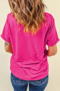 NASHVILLE Round Neck Short Sleeve T-Shirt - CELIVINE