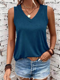Breathable V - Neck Ribbed - Band Tank Top - CELIVINE