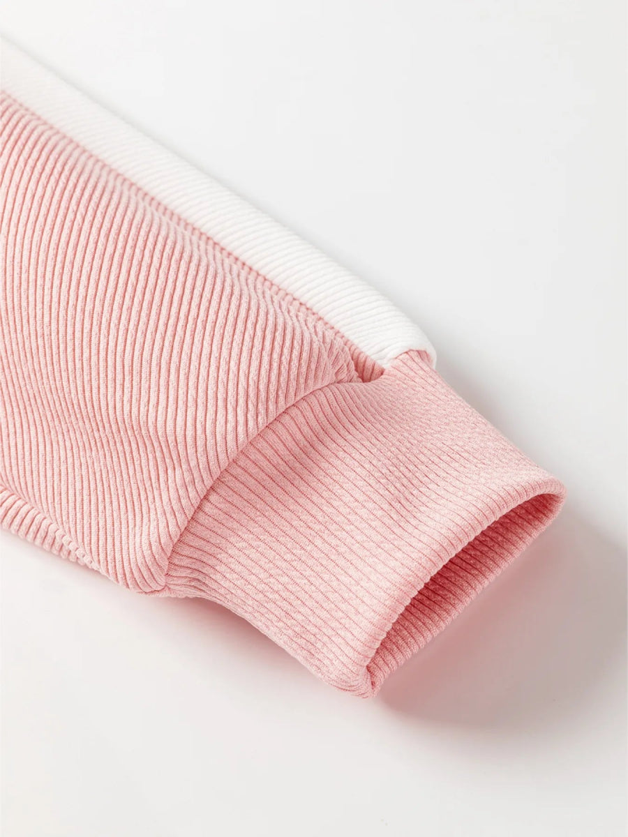 Color Block Button Front Collared Neck Sweatshirt - CELIVINE