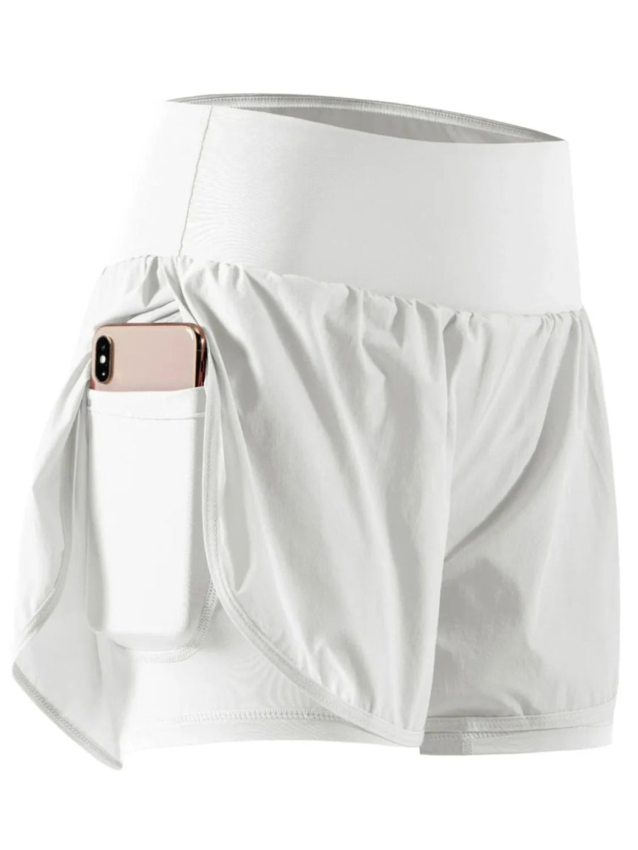 Pocketed High Waist Active Shorts - CELIVINE