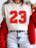 Number 23 Round Neck Casual T Shirt - CELIVINE
