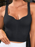 Neck Cropped Active Tank - CELIVINE